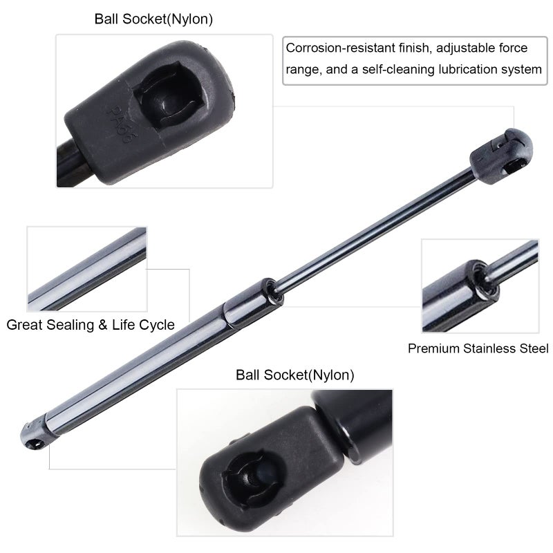 Ketofa C1606389 Truck Camper Shell Struts 14" 107N/24Lbs, Gas Spring Lift Supports Shocks for Topper Rear Window (2 Pack) - Image 3
